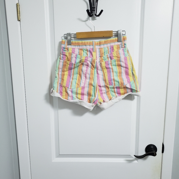 ZARA Colorful Striped Shorts - Picture 3 of 6